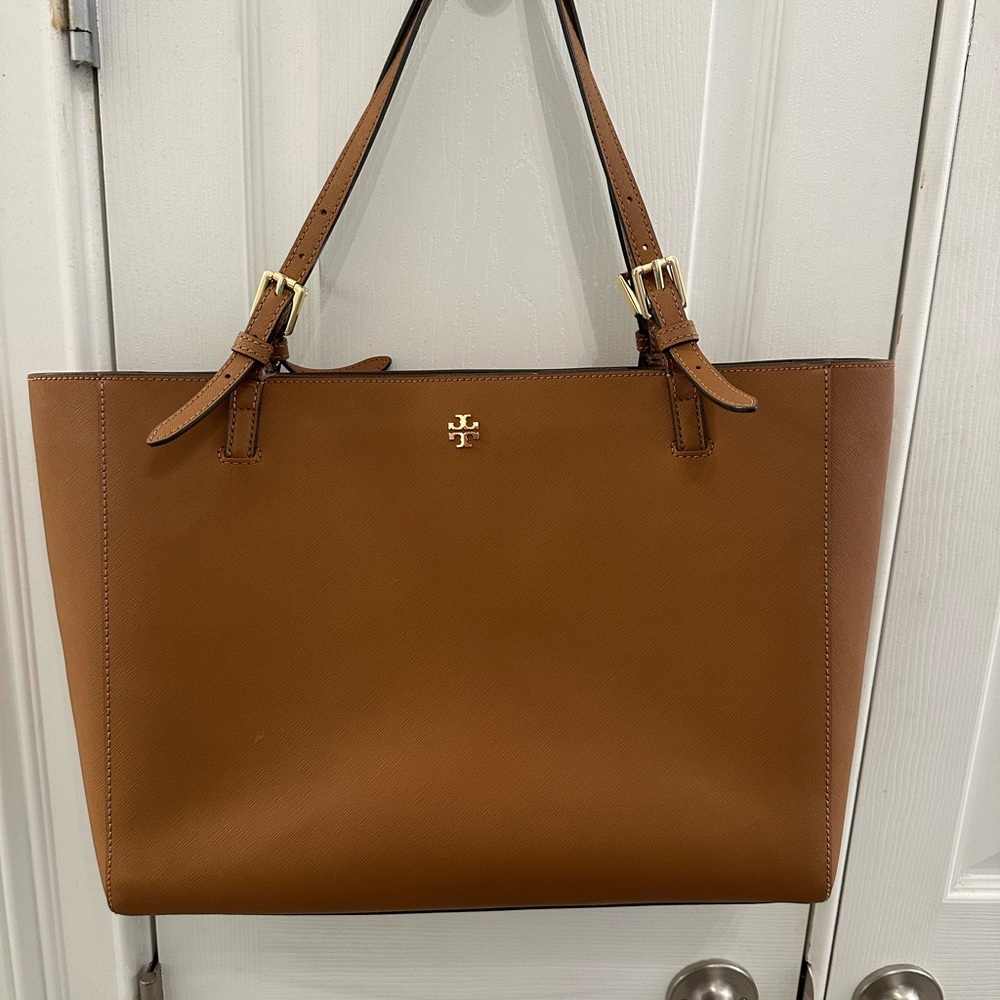 Tory Burch Brown Leather Work Tote